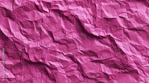 Wallpaper Mural Hot pink crumpled paper texture with visible wrinkles and folds, symbolizing creativity, artistic expression, modern design, dynamic patterns, and versatile backgrounds for overlays or design projects Torontodigital.ca