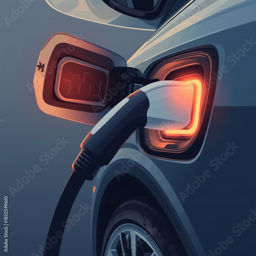 /output/Electric car charging port illuminated with charging cable inserted.eps