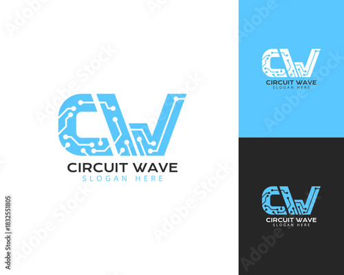 Abstract CW Lettermark for Software Business