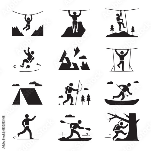 Outdoor Activities and Recreation Icons