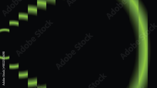 Sound wave type light green and dark black Gradient vector and graphics design background and Top view