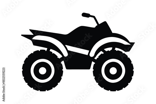 ATV Quad bike vehicle silhouette vector illustration isolated on a white background