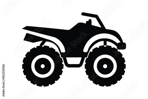 ATV Quad bike vehicle silhouette vector illustration isolated on a white background