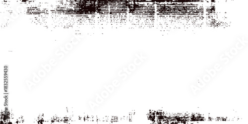 Abstract black vector grunge background texture with a vintage textured paper frame border and distressed paint splatter art design