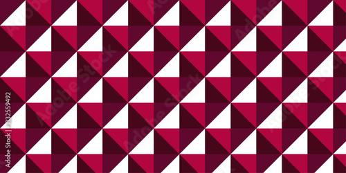 Abstract cubic triangle structure grid textile mosaic square repeat wall texture. ornament fabric tiles polygonal paper element colorful background.