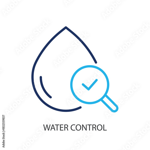 Water control thin line icons. Original vector illustration.