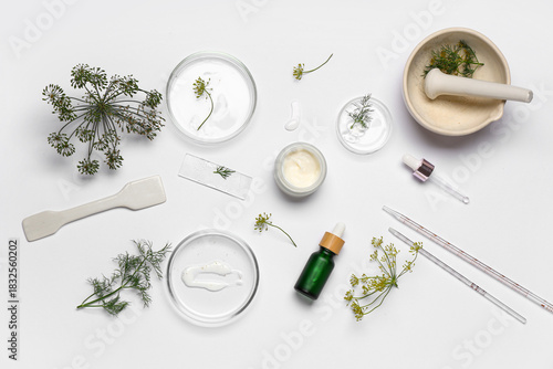 Petri dishes with samples, ...