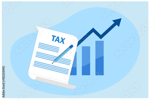 nline tax filing concept, businessman filling tax form documents online vector illustration	
