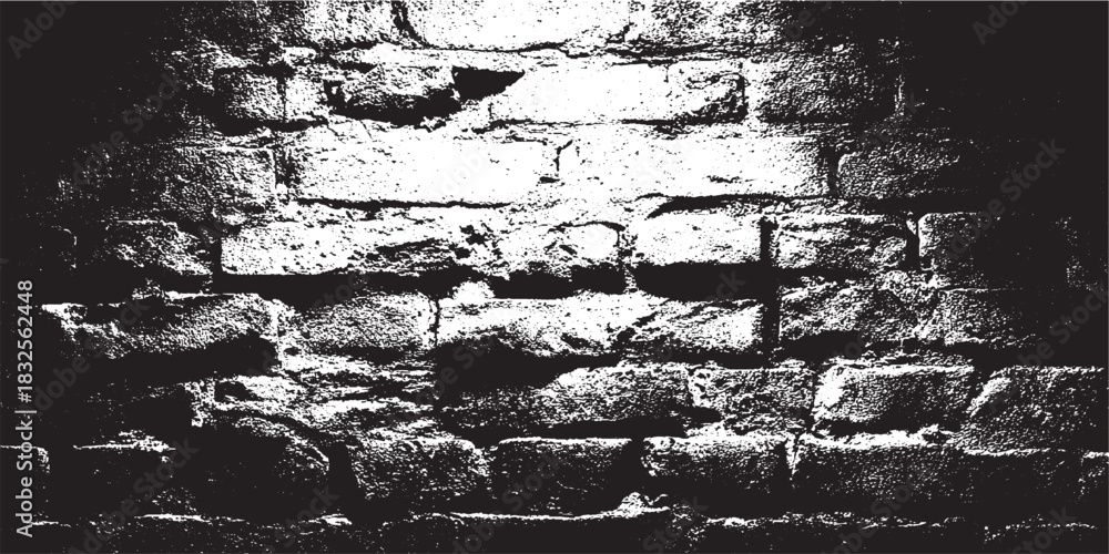 Obraz premium Grunge old stone wall texture surface dust and rough dirty wall background concept. Worn, torn, weathered effect. grunge black brick wall overlay texture background