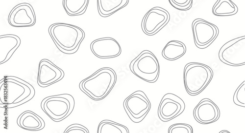 Minimalist abstract pattern of irregular geometric shapes with dynamic line variations