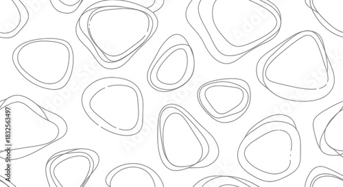 Abstract line art pattern featuring irregular organic shapes for creative design projects