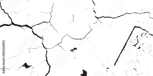 Detailed close up of a cracked and weathered surface texture.