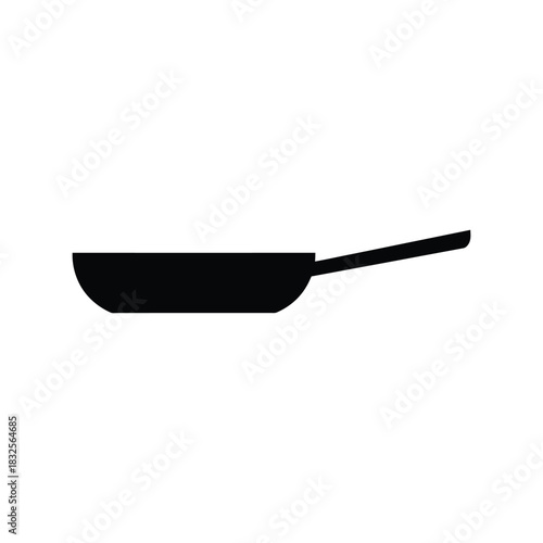 Frying pan silhouette cooking kitchenware icon