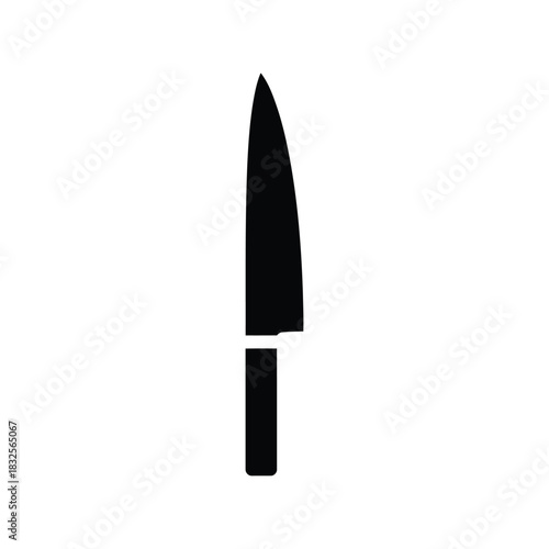 Sharp chef knife silhouette
