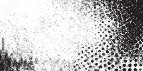 Grunge frame with dust and rough wall texture Speckle grain dot grain gradient texture. Stippled gritty noise background. Distressed dust particle overlay. 