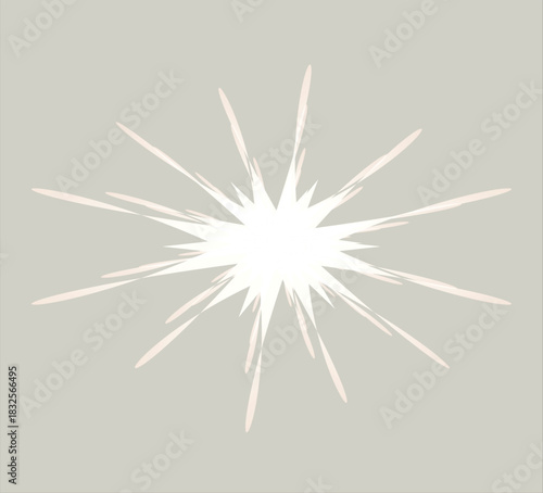  described features a light pink starburst or explosion effect, which can be broken down into several key elements