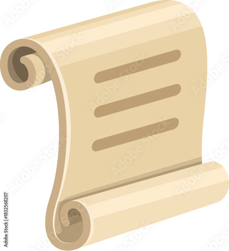 Flat Vector 3D Icon Paper