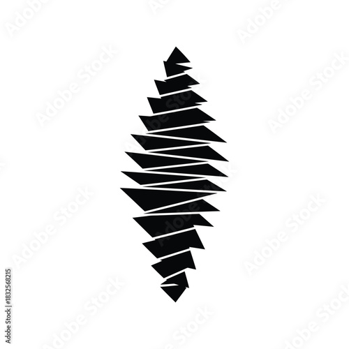 Abstract black geometric shape