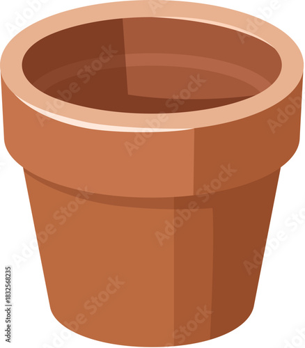 Flat Vector 3D Icon Pot
