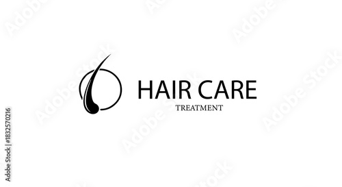Elegant Hair Follicle Logo Design – Minimalist Beauty, Hair Growth, and Scalp Treatment Brand Identity