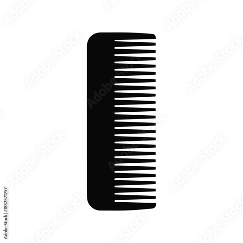 Black hair comb silhouette