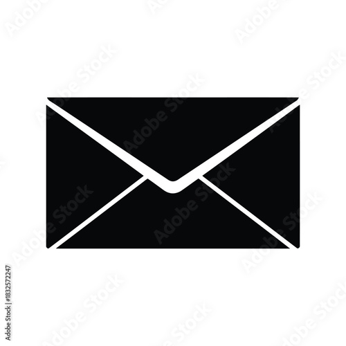 Black envelope icon