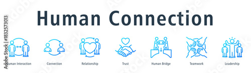 Human Connection Web Banner Outline Gradient