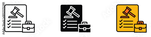 Corporate by laws icon vector. Legal compliance checklist symbol. vector illustration.
