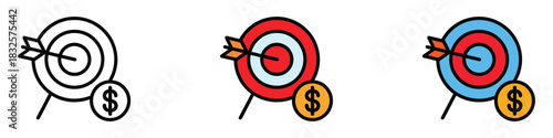 Financial Goal icon vector. revenue and grow profitable business fast symbol. vector illustration.