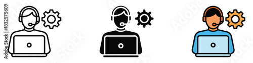 IT Specialist icon vector. technical support online symbol. vector illustration.