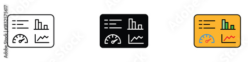 KPI's Dashboard icon vector. key performance indicators symbol. vector illustration.