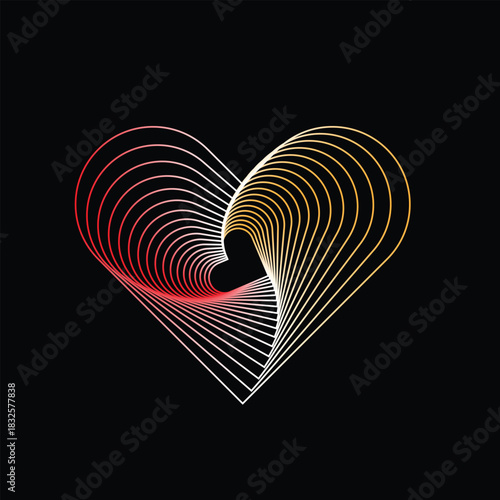 Love blending design vector art