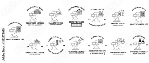 A series of images with the words "Smart Devices" written in the center