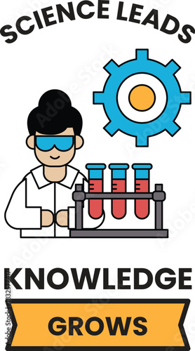 A woman in a lab coat is holding a test tube