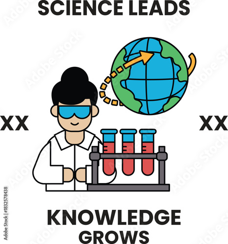A woman in a lab coat is holding a test tube
