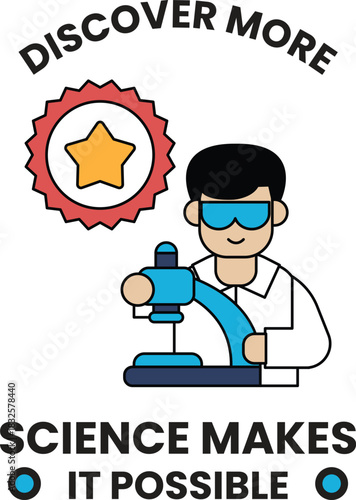A man in a lab coat holding a microscope