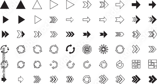 Collection of Vector Arrows and Directional Symbols for Design Elements