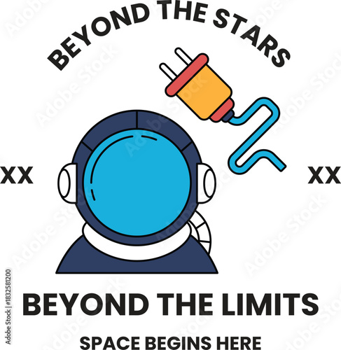 A man in a space suit is plugged into a power source