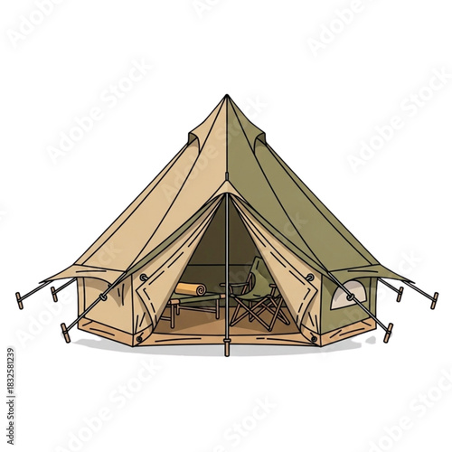 tent on a white background