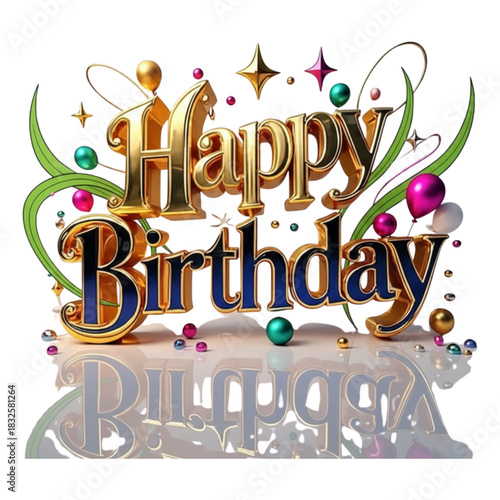 Cool happy birthday writing