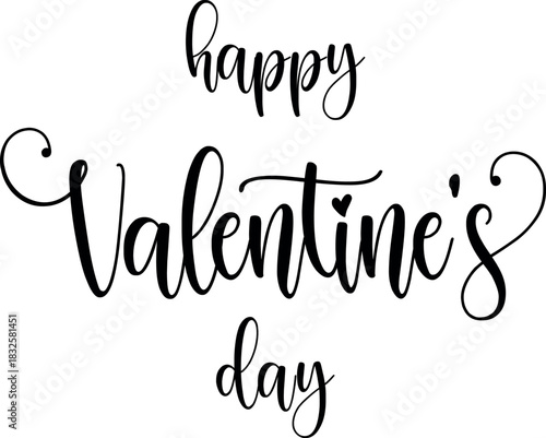 Happy Valentine's day. Lettering inscription about love. Love romantic valentines day handwritten typography, elegant love slogans vector illustration hand drawn sketch minimalism wedding love art