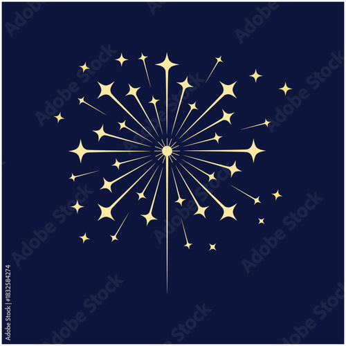 Firework star logo vector and symbol design