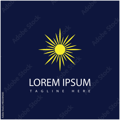 Firework star logo vector and symbol design