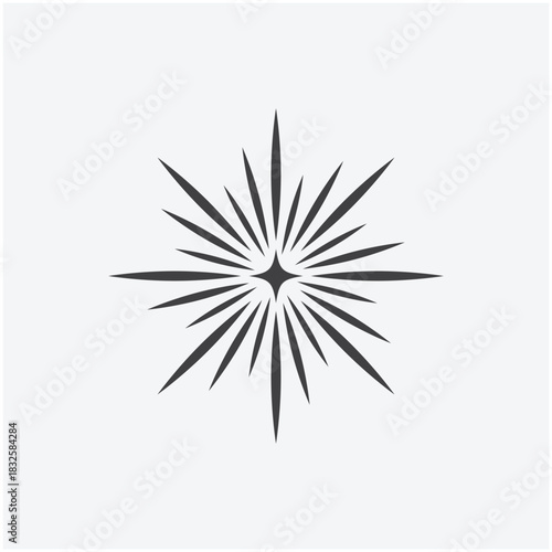 Firework star logo vector and symbol design