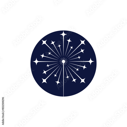 Firework star logo vector and symbol design