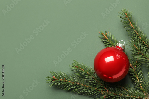 Red christmas ornament with...