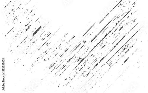 Gray distressed grunge texture with striking diagonal lines and scattered dots, abstract background layer for creative compositions.