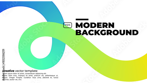 Abstract Color Gradient Swirl Shapes Set. Vector Graphic with Wavy Lines in Blue Colors. Colorful Fluid Wave Pattern. Squiggly Design Element.Wavy shape with Colorful gradient. Vector illustration.