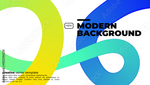 Abstract Color Gradient Swirl Shapes Set. Vector Graphic with Wavy Lines in Blue Colors. Colorful Fluid Wave Pattern. Squiggly Design Element.Wavy shape with Colorful gradient. Vector illustration.