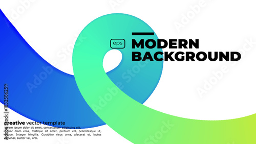 Abstract Color Gradient Swirl Shapes Set. Vector Graphic with Wavy Lines in Blue Colors. Colorful Fluid Wave Pattern. Squiggly Design Element.Wavy shape with Colorful gradient. Vector illustration.